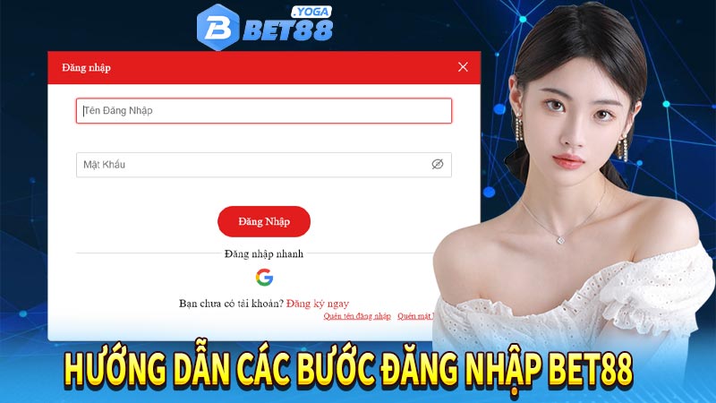 Hướng dẫn các bước đăng nhập Bet88